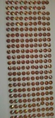 CraftbuddyUS 240 pcs x 8 mm Self Adhesive Faceted Round Gems,Color-AB DARK GOLD