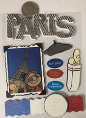 PARIS KIDS Dimensional Soft Spoken Stickers(8pc)MAMBI•France•Bon Jour*Notre Dame
