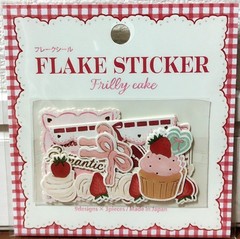 GAIA Frilly Cake Flake Sticker 27 Strawberry Sweets Valentine’s Day MADE JAPAN