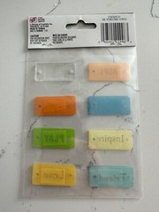 Paperbilities 3-D Embellishments 8 Dimensional Stickers Hope Inspire Play Love