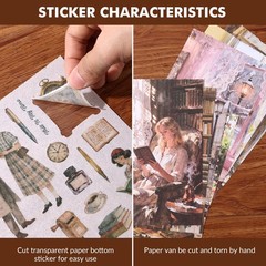 Auguro Reading Scrapbooking Stickers 400 Pre-Cut Washi Time