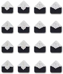 Jolees Boutique Embossed Photo Corners Silver Accents 16 piece
