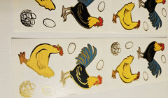 Mrs. Grossman’s Stickers Lot of 10 Strips ~Chickens Reflections~2009 RARE HTF