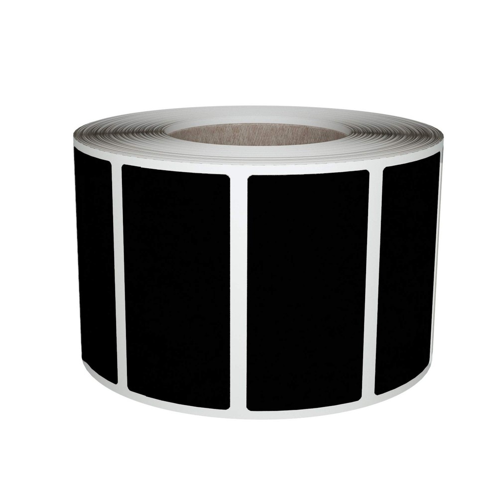 Black Rectangular Write-On Stickers for Organizing, 500-Pack, 1.57″x0.75″