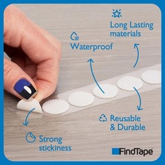Adhesive Dots for Home, Office, Classroom – White