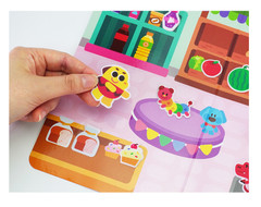 Cocobi Soft Stickers of House, Palace, Amusement Park & Supermarket 4-types Set