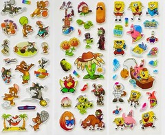 44+ Full STICKER Sheets Popular Character Themes SPIDERMAN Ninja Turtles SONIC +