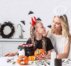 36 Pack Halloween Pumpkin Decorating Stickers Mini Make 36 Small Pumpkin Face St