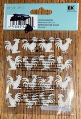 RARE Jolees Rooster Repeats Chickens Farm Animals BARNYARD 3D Scrapbook Stickers