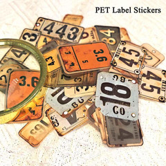 90Pcs Tag Label Scrapbook Stickers for Junk Journal Ephemera, PET