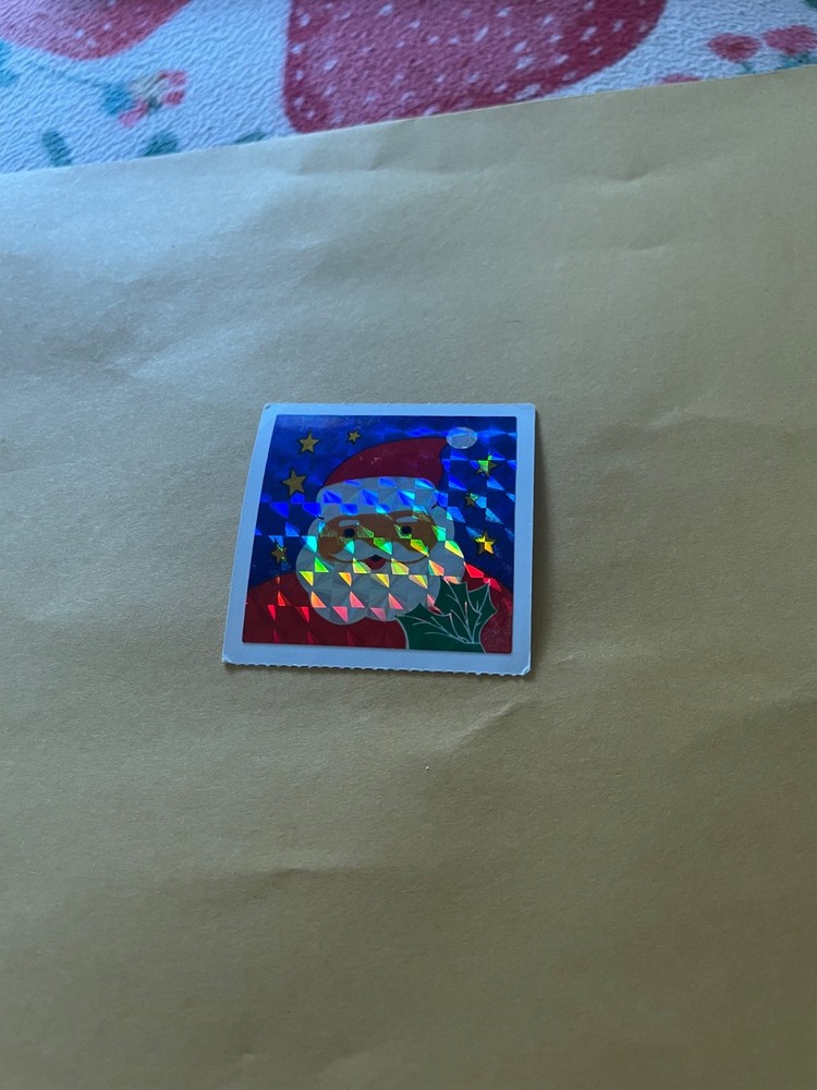 Vintage 1980s Great Seven Prism Santa Sticker