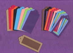 LONG TAG die cuts scrapbook cards