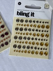 Self-Adhesive Rhinestones Lot Green Purple Silver Blue Amber Black Gold Orange