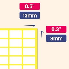 0.5″x0.3″ White Self-Adhesive Labels – 2000 Pack for Organization & Crafting