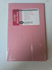 Lot of 2 Creative Memories PRETTY PAPER PACK 8.5″X5.5″ Red & Blue Gingham Solid