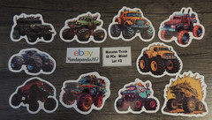 Monster Trucks – Mixed – Stickers Lot #2 – 10 pcs. *Sticker sizes are mixed*