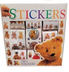 Vintage 2001 Roll of Teddy Bear Prism Sticker And More 290+ NOS