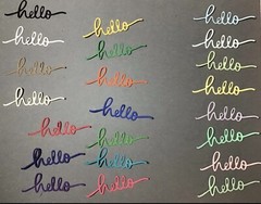 «hello» lowercase word die cut embellishments Choose Color 10 pcs 3/4” x 2-1/2”