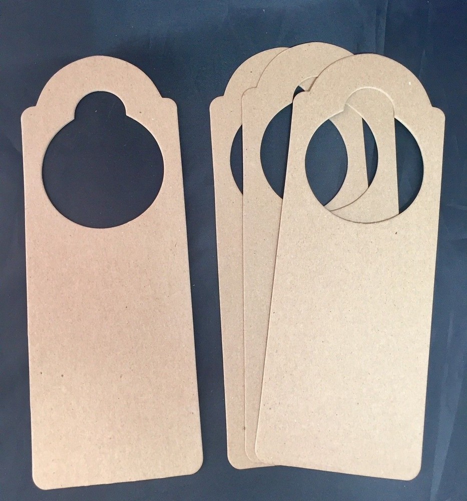 Door Hanger Chipboard 4 Large Die Cuts Enbellishments Scrapbooking Crafts