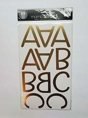 MambiSticks Jane Foil Gold Large Alphabet Stickers New