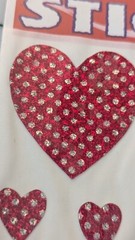 Vintage Stickers Hearts Valentine Sparkle Paper Magic Group New In Pack 1 Sheet