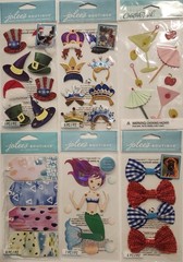 JOLEE’S BOUTIQUE Creative Touch Lot of 25 Dimensional Scrapbooking Stickers