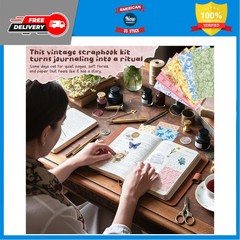 540 Pcs Vintage Floral Scrapbook Supplies Junk Journal Sticker Set Retro Crafts