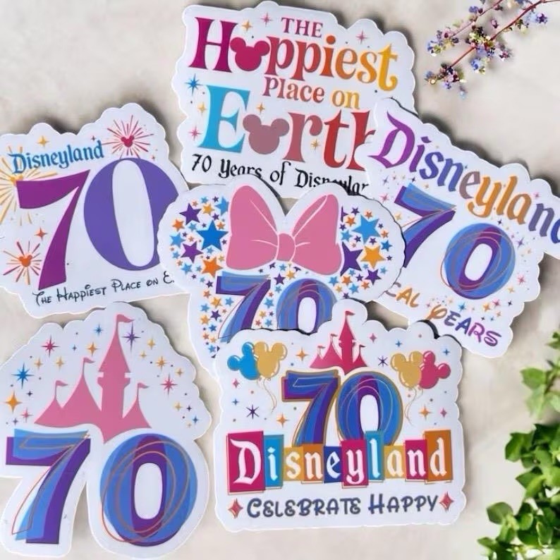 Sticker Pack | Disneyland | 70th Anniversary | Clear