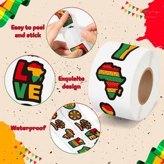 Multi-Use 1000 Pcs Black History Celebration Stickers – Long-Lasting & Stylish