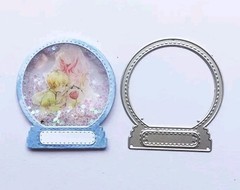 Snow Globe Die Cut Card Making Cutting Dies Snow Winter Christmas Snowflakes