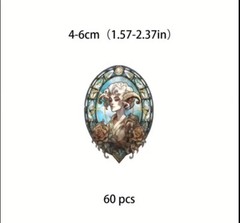 10pcs Astrology Zodiac Constellation Stained Glass Window Stickers- DIY