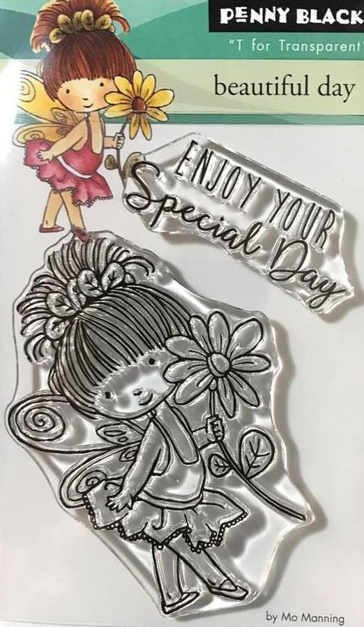 New Penny Black Rubber Stamp BEAUTIFUL DAY Enjoy your special day free USA ship