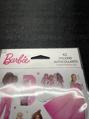 Barbie Dolls Stickers Kids Kid Squad Pink Sticker Girls Car 3 Sheets 42 Stickers
