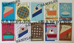 #P2 – 5X PIES SCRAPBOOKING DIE CUTS WHIP CREAM GREETING CARD TOPPER