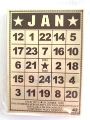 Jenni Bowlin MINI MONTH CARDS 2.5″ x 3.5″ 12 Pieces Calendar