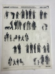 Letraset PEOPLE Mixed Lot 5 Sheets Partially Used ASH 2169 1014 1047