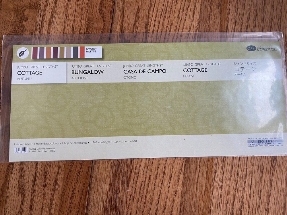 Creative Memories COTTAGE Great Lengths Stickers PAPER Power Palette YOU PICK