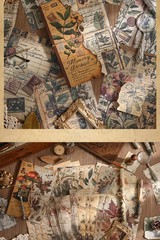 30 pcs Vintage Scrapbooking Stickers DIY Craft Supplies for Album Planner