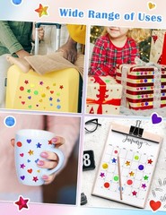 Pegatinas holográficas de arcoíris, pegatinas de estrellas pequeñas para niños