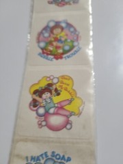 Vintage 80s Cabbage Patch Scratch N Sniff Stickers Kids Soap Scrapbook Doll FLAW