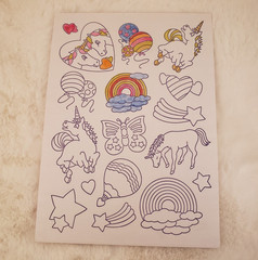 Vintage Lisa Frank Unicorns Rainbow – Color Your Own Sticker Sheet