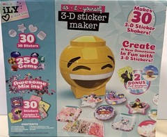iLY DIY 3D Sticker Maker Craft Kit With Sprinkles Glitter And Gems For Ages 6+