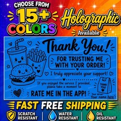 50 DoorDash UberEATS Grubhub Spark 2.25″ STICKERS LABELS INSTACART CART SHIPT