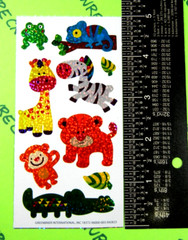 Baby Safari Animals Prismatic Small Sticker Sheet