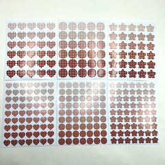 Heart Star Dot Stickers Brown Gingham 6 Sheet Bullet Journal Planner Scrapbook