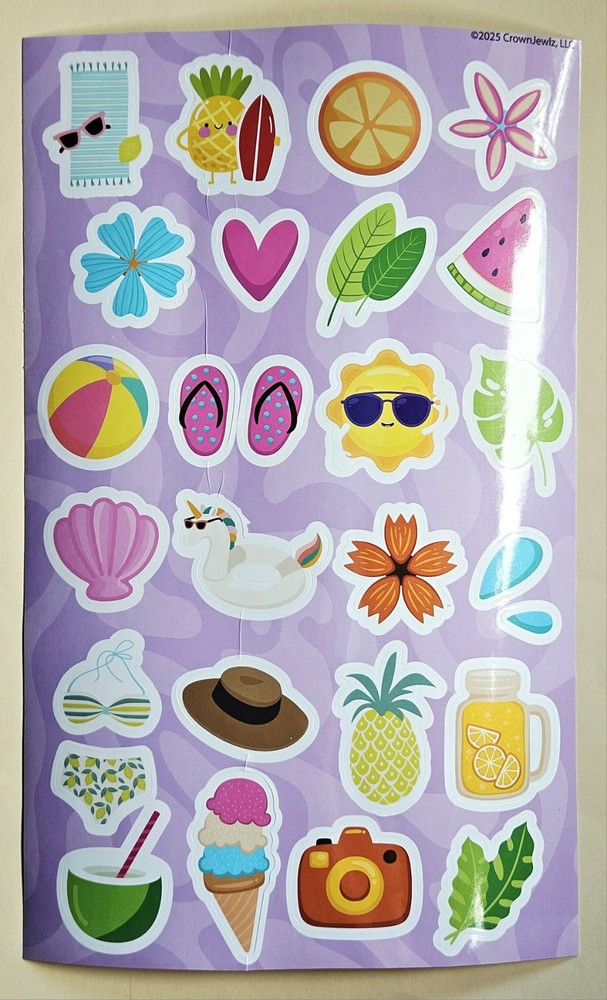 Hello Summer! Vinyl Sticker Sheet Large Format