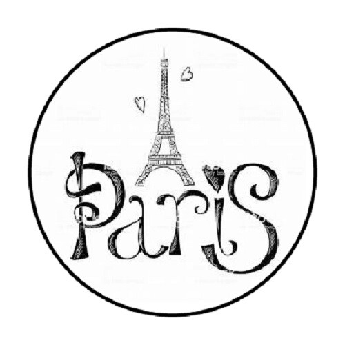 48 PARIS IMAGE !! ENVELOPE SEALS LABELS STICKERS 1.2″ ROUND