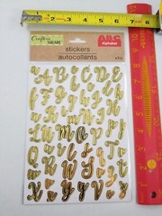 NEW Crafter’s Square Foil Letter Stickers A-Z # 1-10