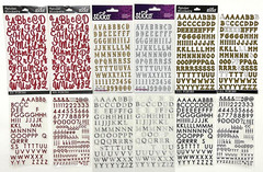 STICKERS – Glitter Scrapbooking Letter Stickers (Red, Black, Gold, Silver)