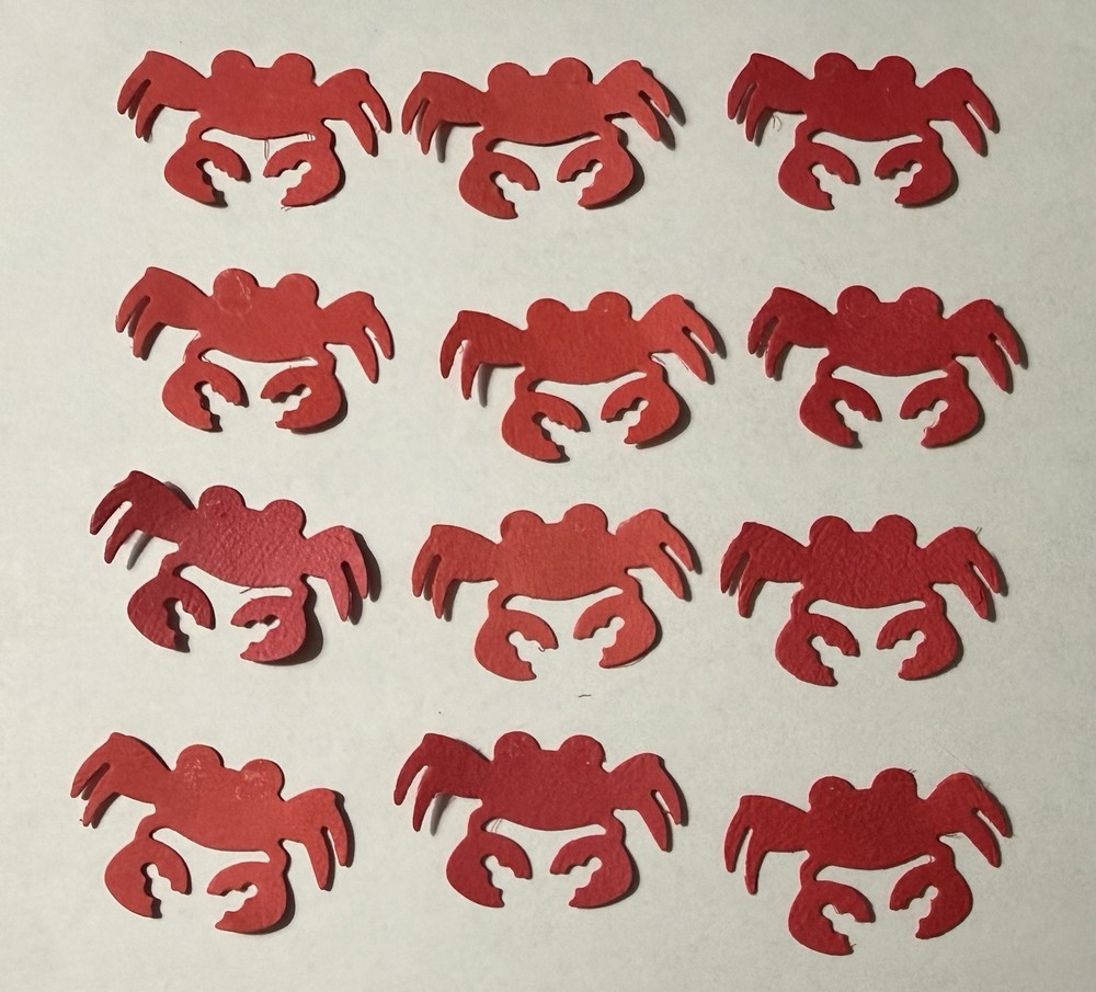 CRAB die cuts scrapbook cards